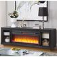 Ironleaf Montrose 74" Fireplace TV Stand in Cappuccino, , large