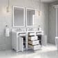 James Martin Bristol 60" Double Bathroom Vanity Cabinet in Bright White, , large