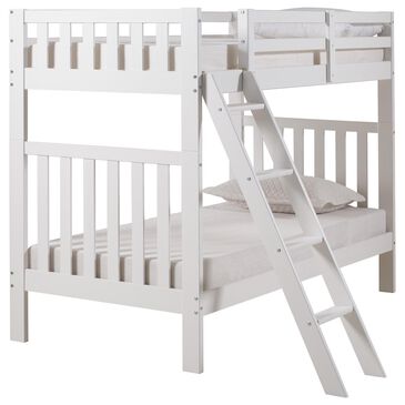 Timberlake Aurora Twin Over Twin Bunk Bed in White, , large