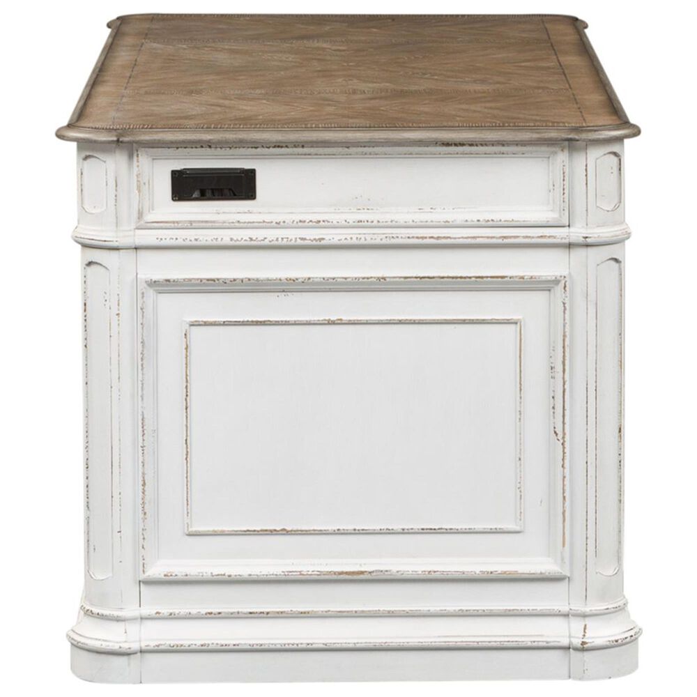 Belle Furnishings Magnolia Manor Jr Executive Desk in White, , large
