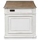 Belle Furnishings Magnolia Manor Jr Executive Desk in White, , large