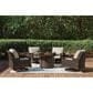 Ashley Monterey Point Patio Swivel Lounge Chair with Cushion in Dark Brown (Set of 2), , large