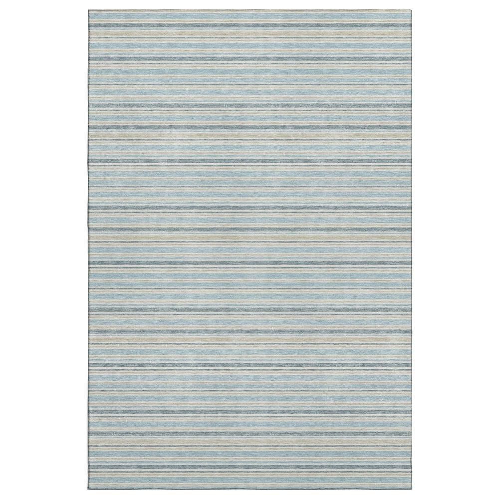 Dalyn Rug Company Soft Essentials Striped Sky 8" x 10" Indoor/Outdoor Area Rug, , large