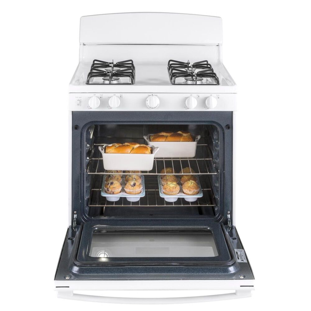 GE Appliances 30" Freestanding Gas Range in White Shop NFM