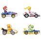 Hot Wheels Mario Kart Toy Character Vehicle 4-Pack - Mario, Yoshi, Princess Peach, Orange Shy Guy, , large