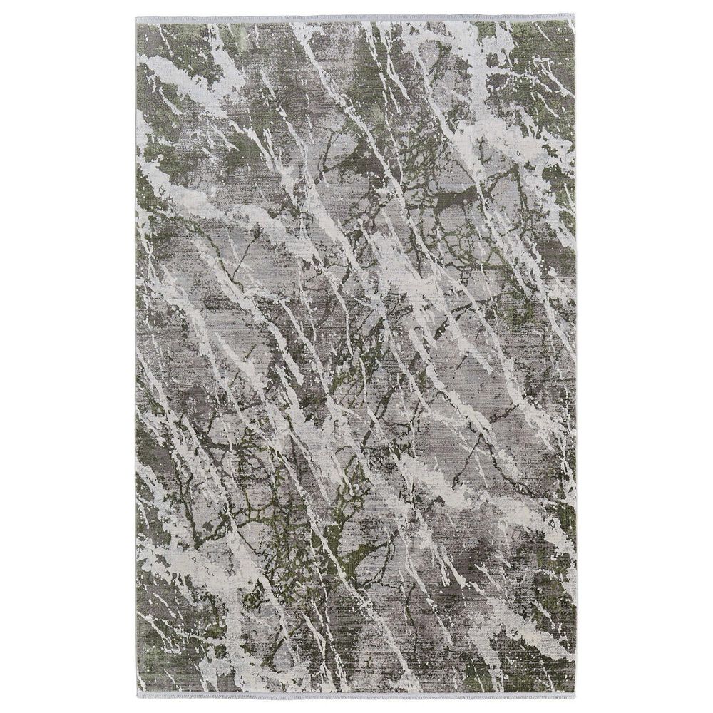 Feizy Cadiz 39N6F 9"9" x 13"2" Green and Ivory Area Rug, , large