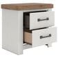 Ashley Savonport King Storage Bed with 2 Nightstands in White and Brown, , large