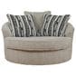 Ashley Calnita Oversized Swivel Accent Chair with Ottoman in Sisal, , large