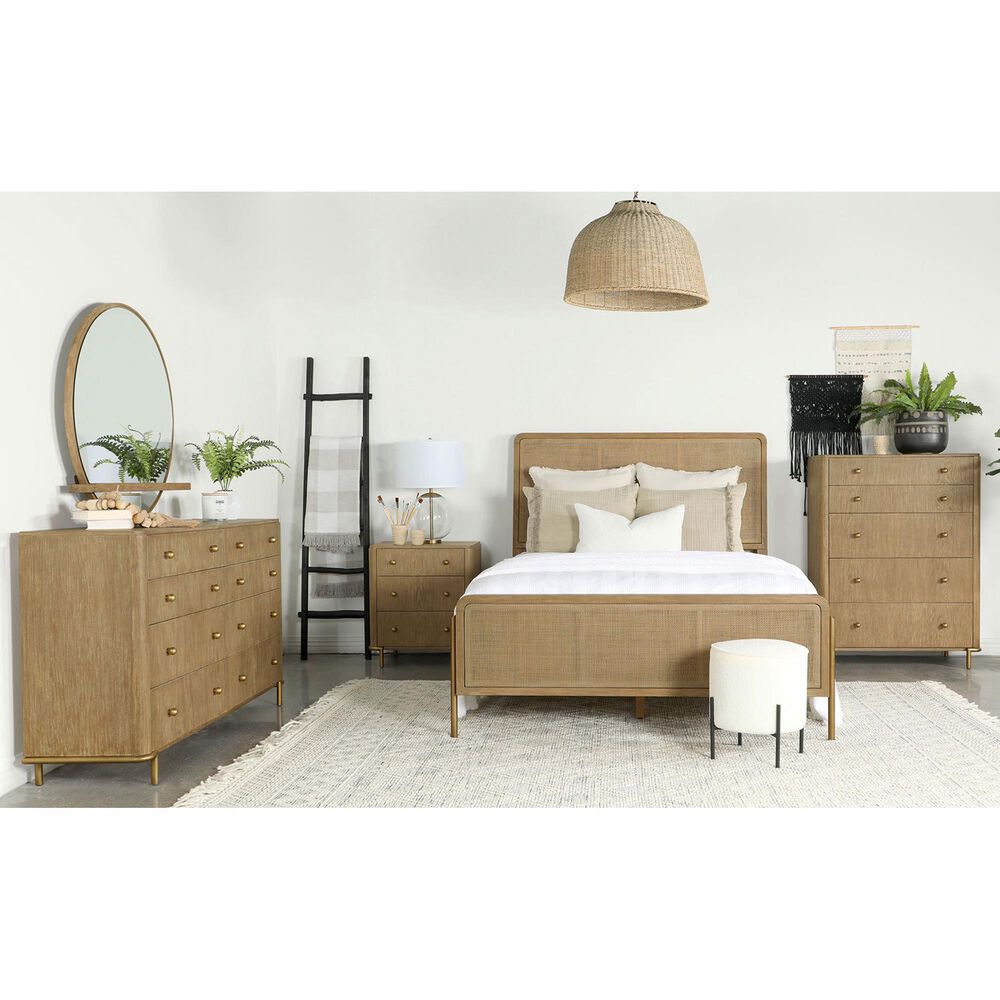 Pacific Landing Arini 5-Piece King Panel Bed in Brown, , large