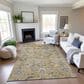 Dalyn Rug Company Silk Road Saffron, Gold, Copper, Gray, Olive and Fern 6"6" x 9"6" Area Rug, , large