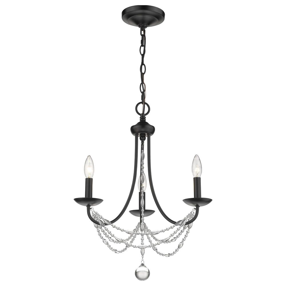 Golden Lighting Mirabella 3-Light Chandelier in Matte Black, , large