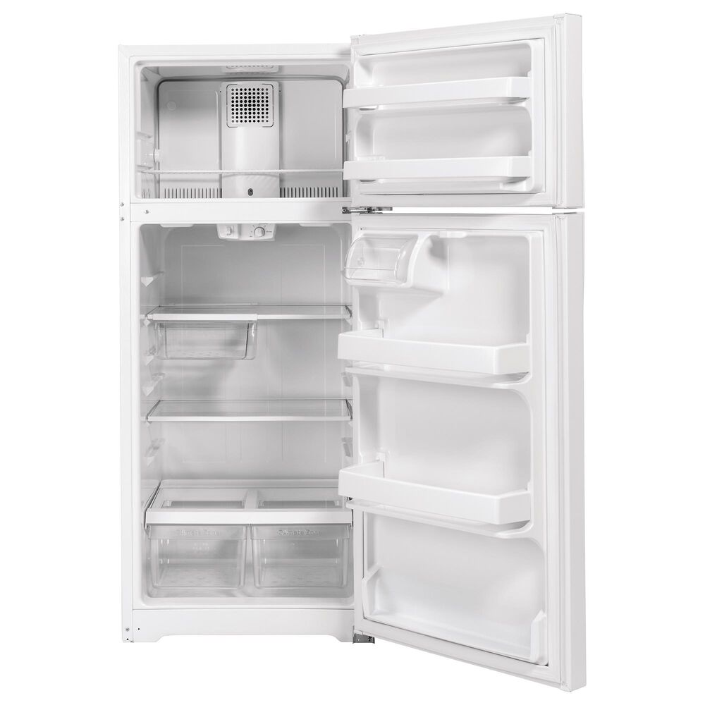 GE Appliances 16.6 Cu. Ft. Top-Freezer Frost Free Refrigerator in White, , large