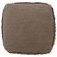 LR Home 18" Square Striped Pouf in Brown, , large