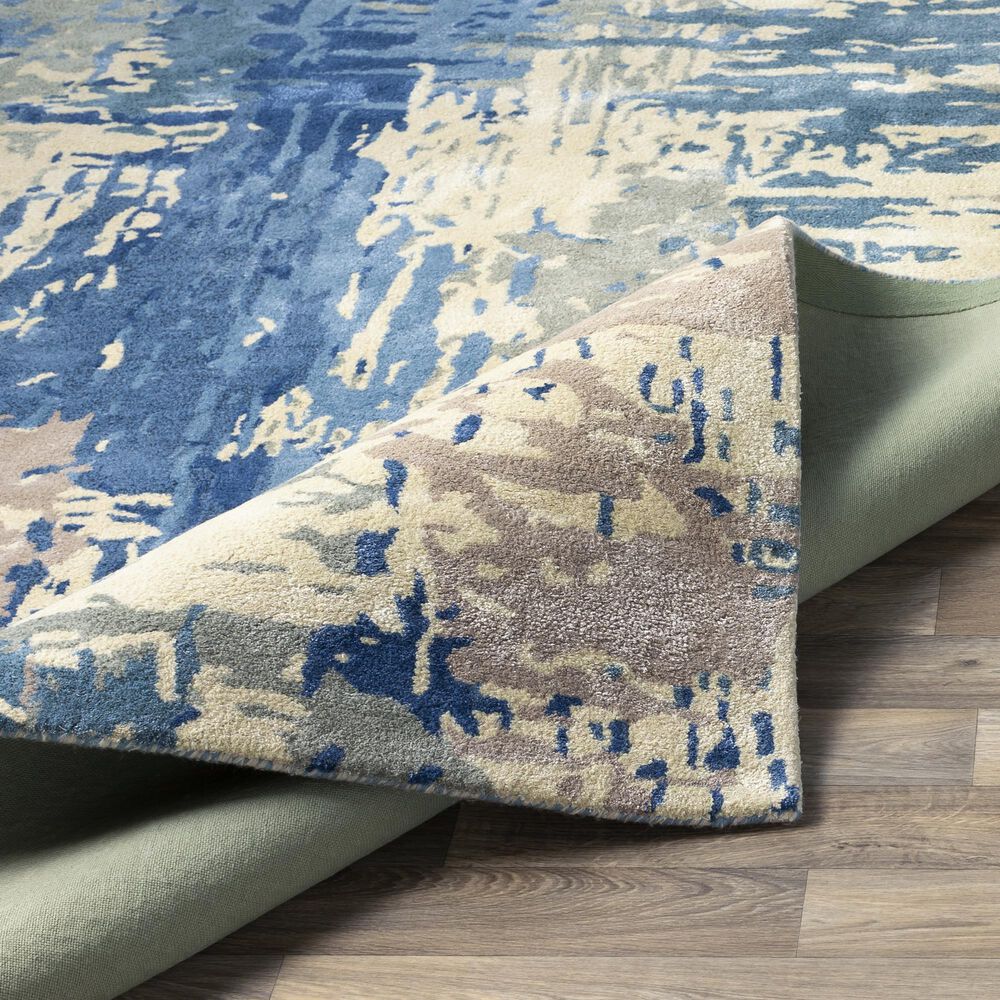 Surya Banshee 10&#39; Square Blue, Ivory and Light Brown Area Rug, , large