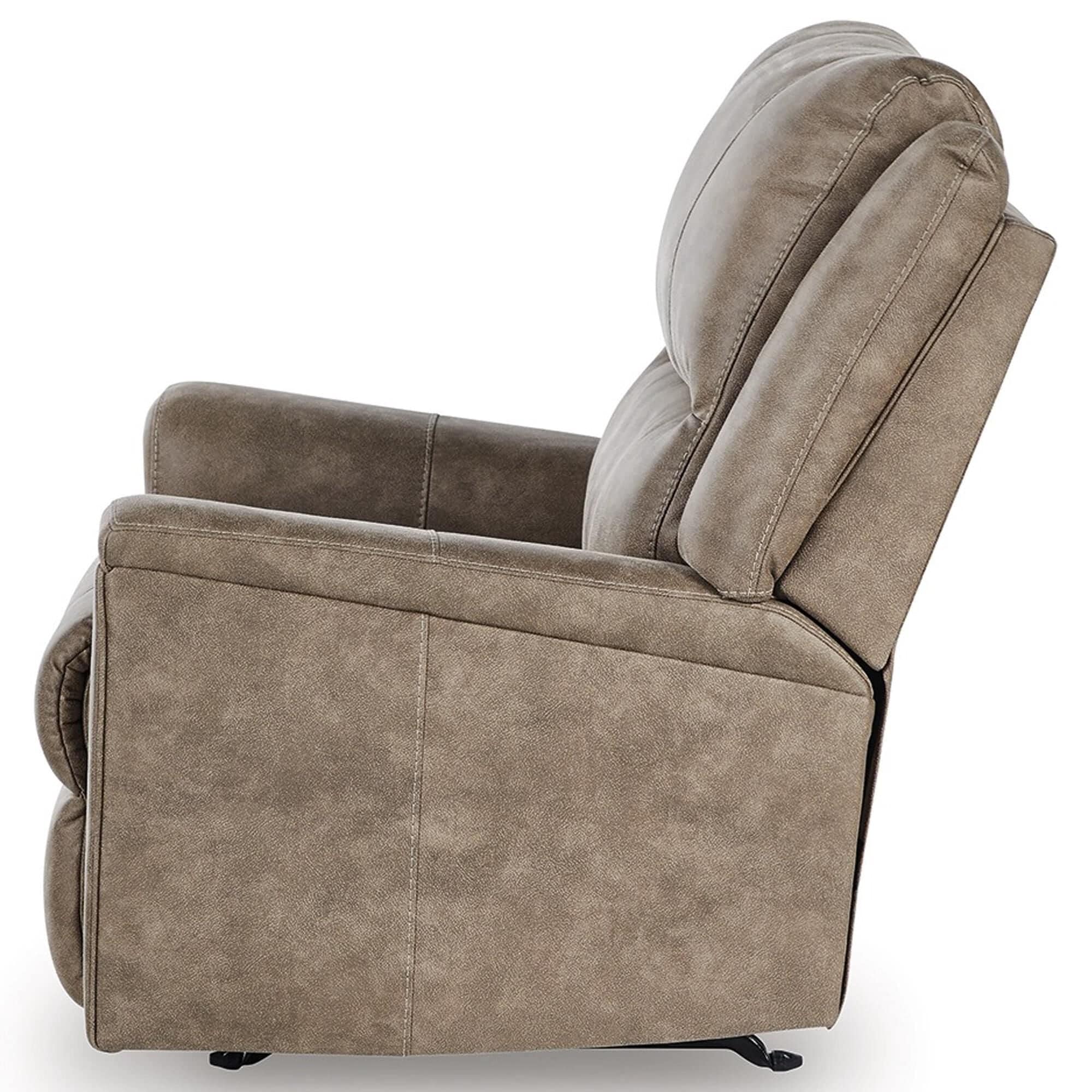 Ashley Lixtowel Manual Rocker Recliner in Fog
