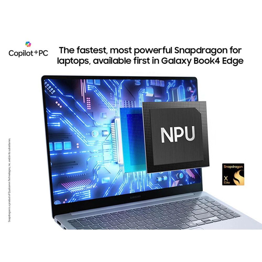 Samsung Galaxy Book4 Edge 14&quot; Laptop|Snapdragon X Elite X1E-80-100 - 16GB RAM - Qualcomm Adreno Graphics - 512GB SSD in Sapphire Blue, , large