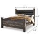 Ashley Wynnlow King Poster Bed in Gray, , large