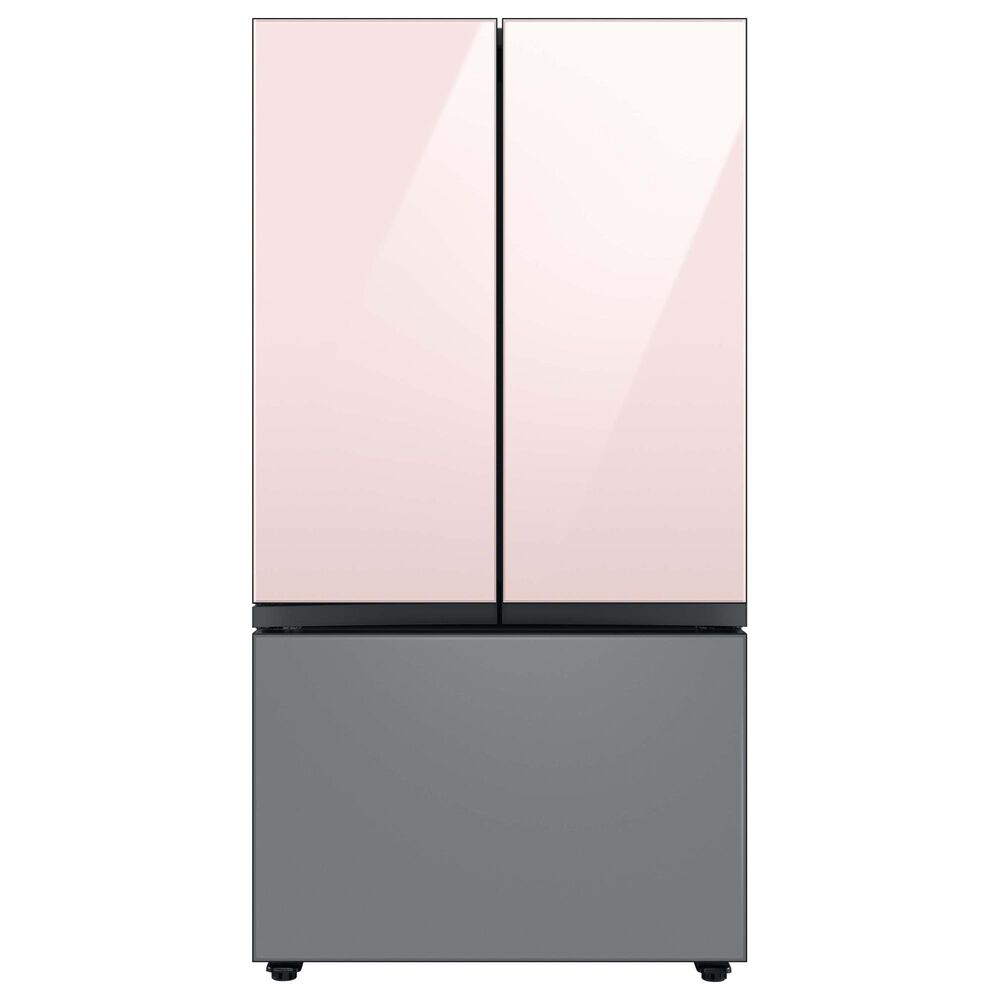 Samsung Bespoke 3-Door French Door Refrigerator Bottom Panel in Matte Grey Glass, , large