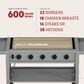 TYTUS Anaheim 5-Burner Gas Griddle in Gunmetal Gray, , large