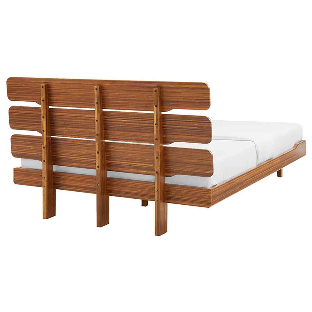 Natural Bamboo Furnishings Currant 4-Piece Queen Bedroom Set in Amber, , large