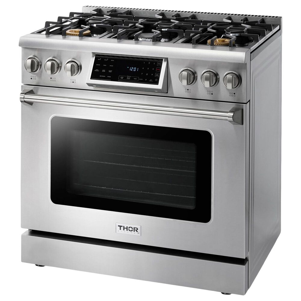 Thor Kitchen THOR 6.0 cu. Ft. Freestanding LP Gas Range with True Convection and Self Cleaning - Stainless Steel, , large