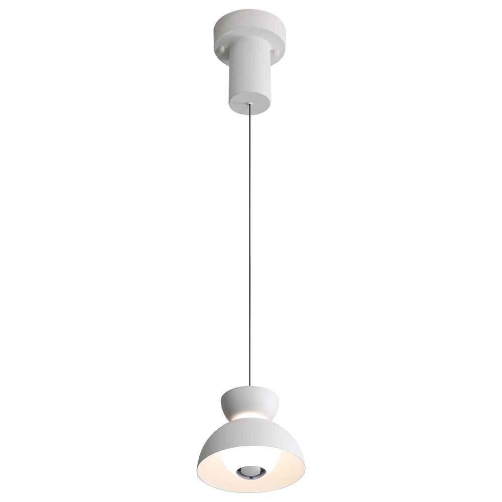Golden Lighting Vintra LED 1-Light Pendant in Sand White with Chrome, , large