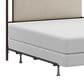 Richlands Furniture Ashley Queen Poster Panel Metal and Upholstered Bed in Brown and Rustic Brown, , large