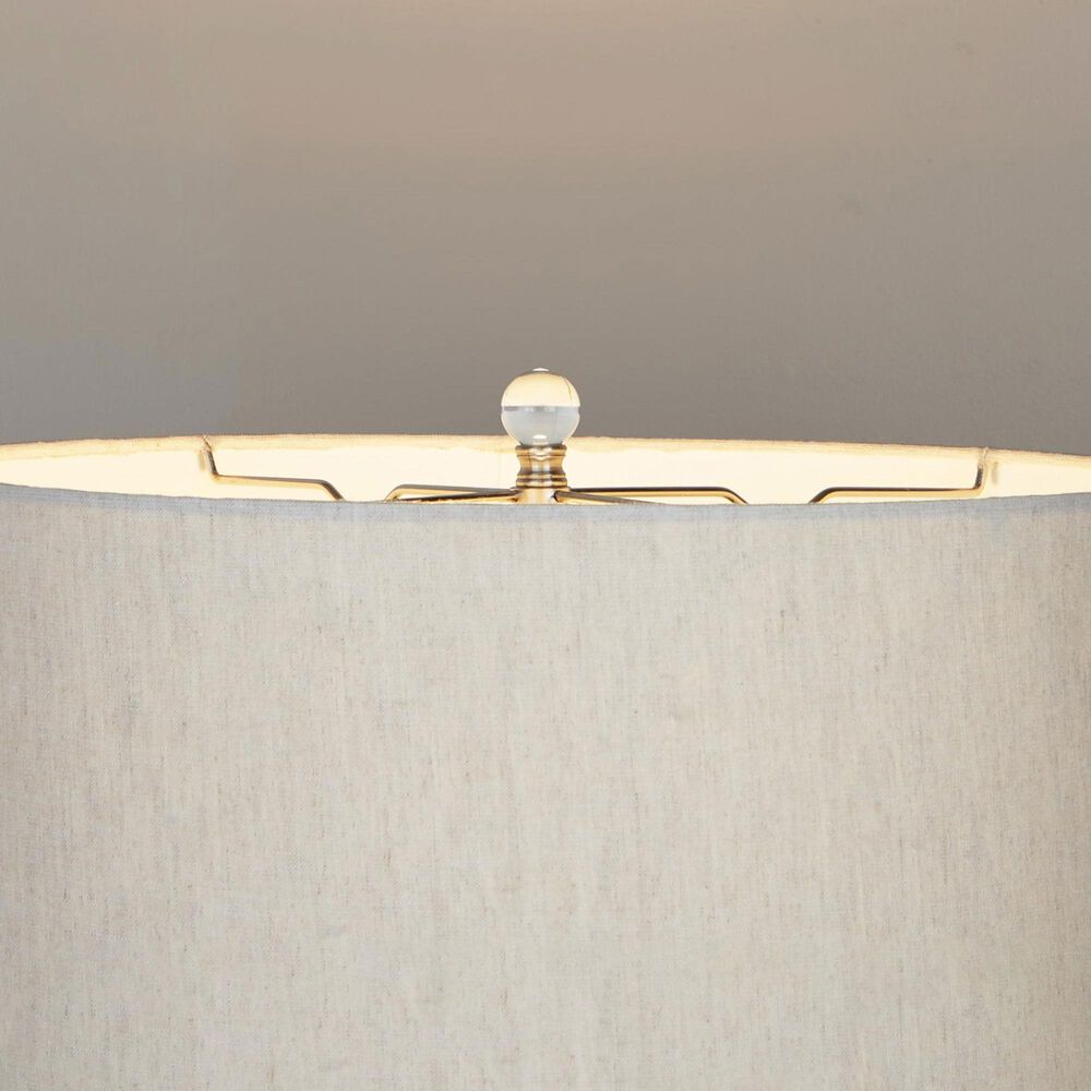 Grandview Gallery Onyx Ceramic Table Lamp in Dark Grey, Brushed Nickel and Clear, , large