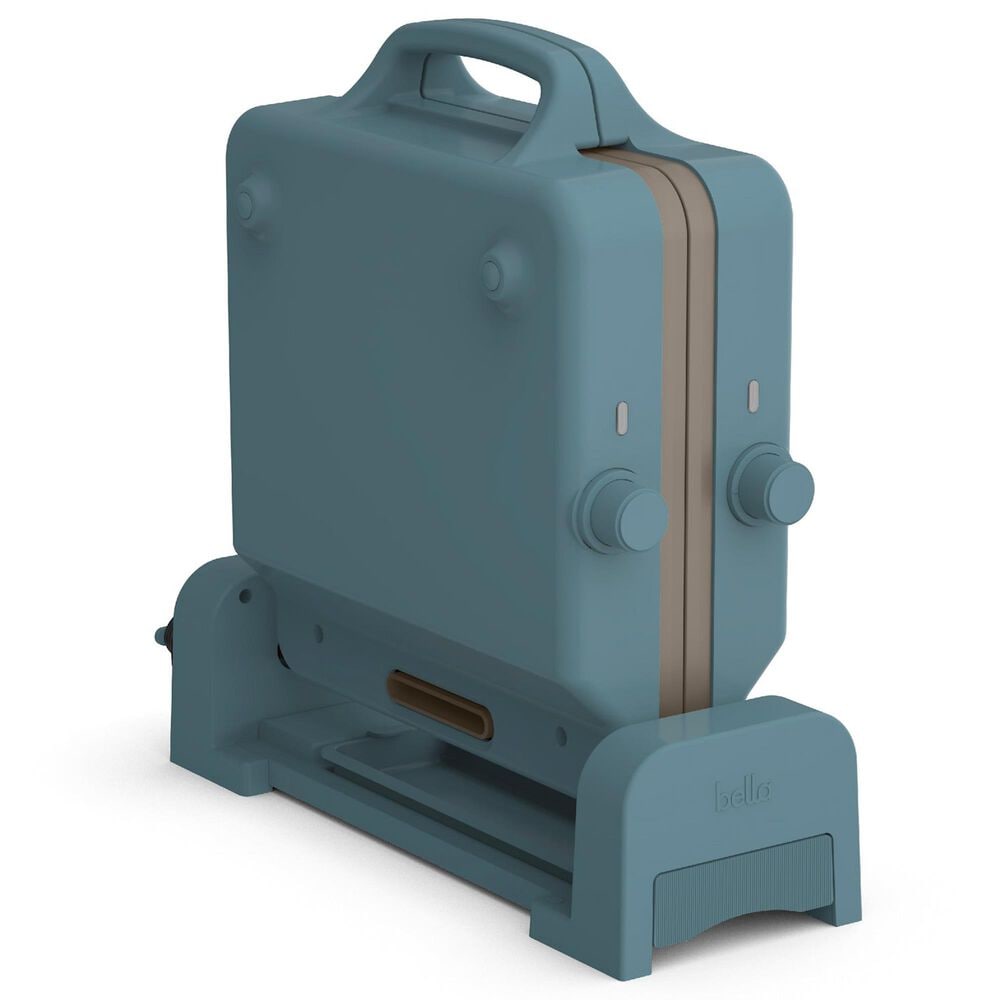 Bella 10" x 20" Ceramic Fold and Store Dual Temp Griddle in Surf, , large