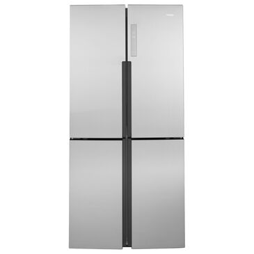 Haier 16.4 Cu. Ft. Counter Depth Quad Door Refrigerator in Stainless Steel, , large