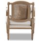 Baxton Studio Clemence Arm Chair in Ivory, , large