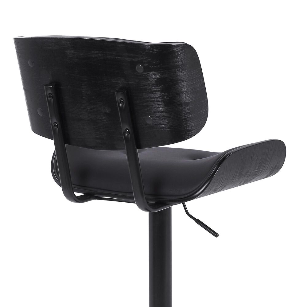 Blue River Brooklyn Adjustable Swivel Bar Stool in Black, , large