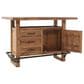 Artisan Decor Conner 3 Drawer 1 Door and Open Storage Bar in Natural and Matte Black, , large