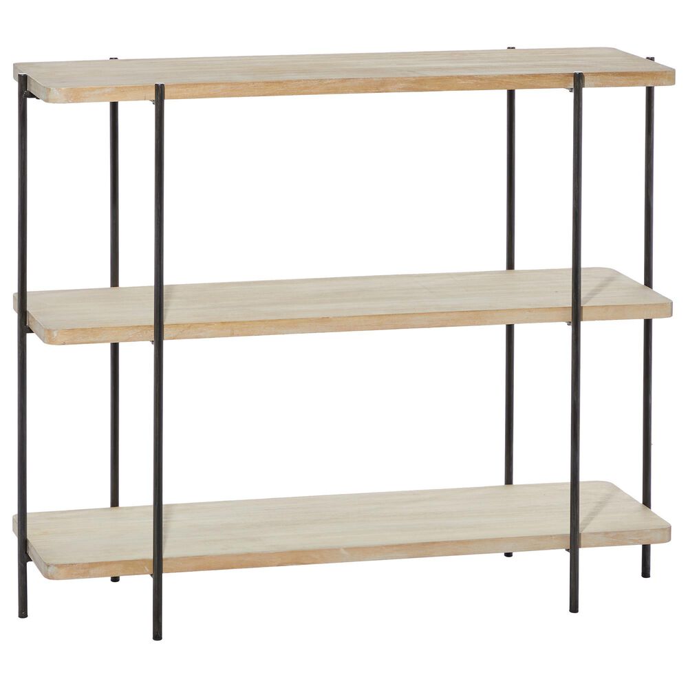 Uma Enterprises Console Table in Beige and Black, , large