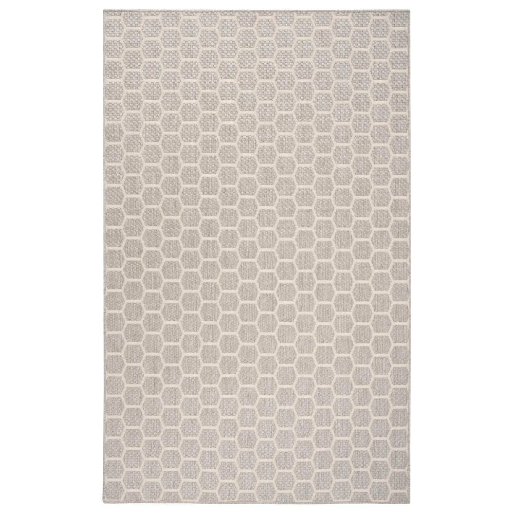 Nourison Twist Reversible 6" x 9" Grey Indoor/Outdoor Area Rug, , large