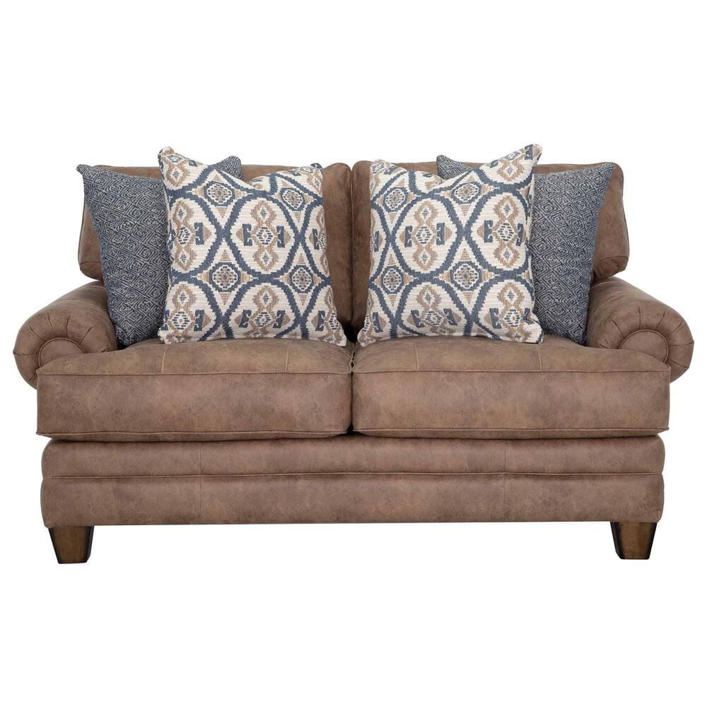Moore Furniture Sicily Stationary Loveseat in Hazelnut, , large