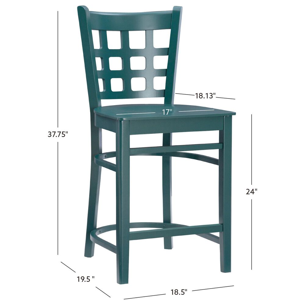 Linon Home Decor Lola Counter Stool in Hunter Green, , large