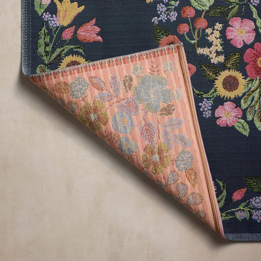 Rifle Paper Co. x Loloi Perennial Blossom 2&#39;5&quot; x 7&#39;8&quot; Navy Runner, , large