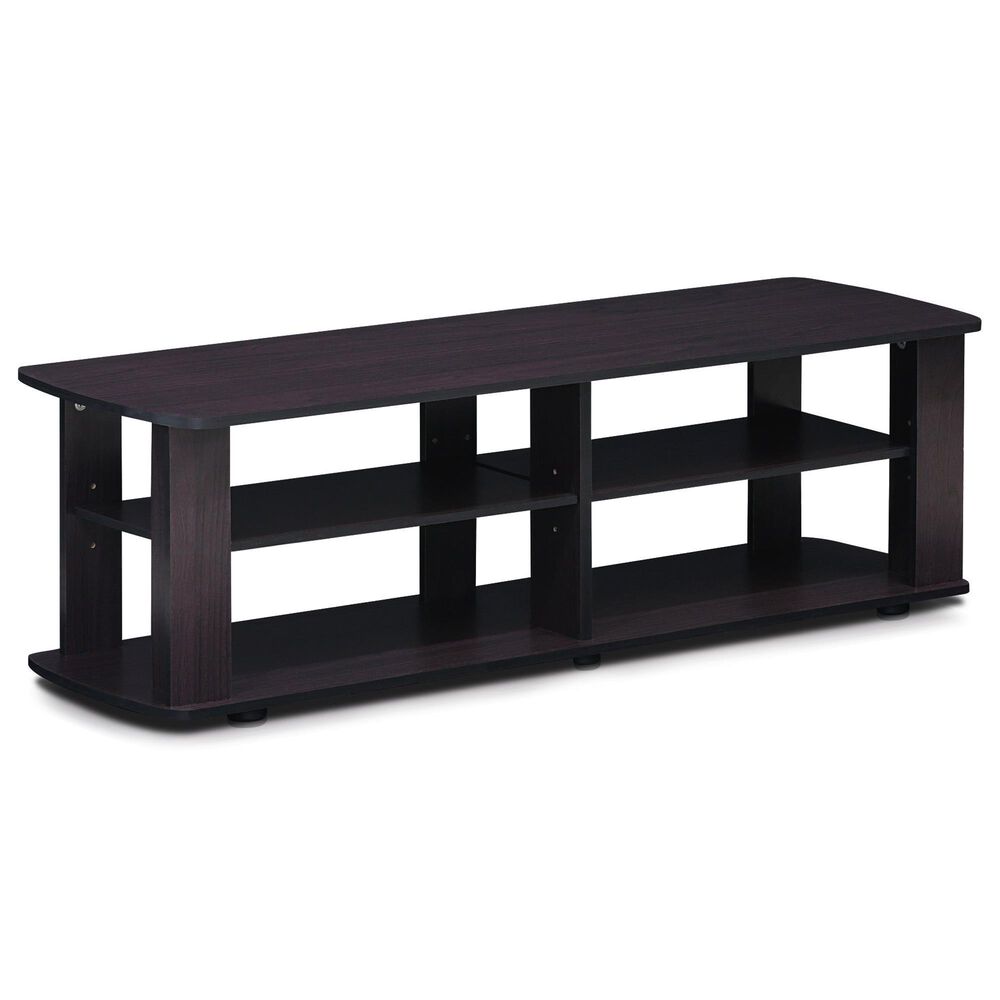 HOMLUX 43.3" Modern Entertainment Center TV Stand in Dark Walnut, , large