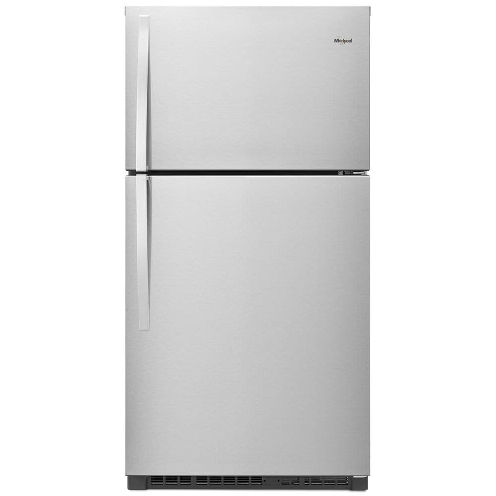 Whirlpool 21 Cu. Ft. 33" Wide Top Freezer Refrigerator in Fingerprint Resistant Stainless Steel, , large