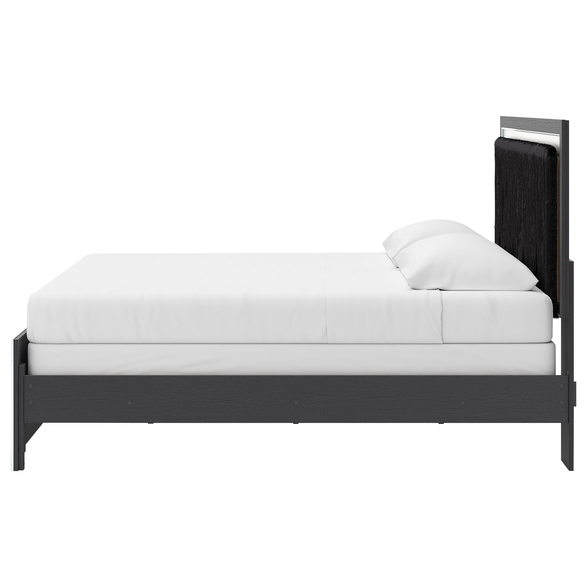 Ashley Zuraleus King Upholstered Panel Bed with Two Nightstands in