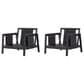 HOMLUX Outdoor Club Chair with Black Textilene Accents in White (Set of 2), , large
