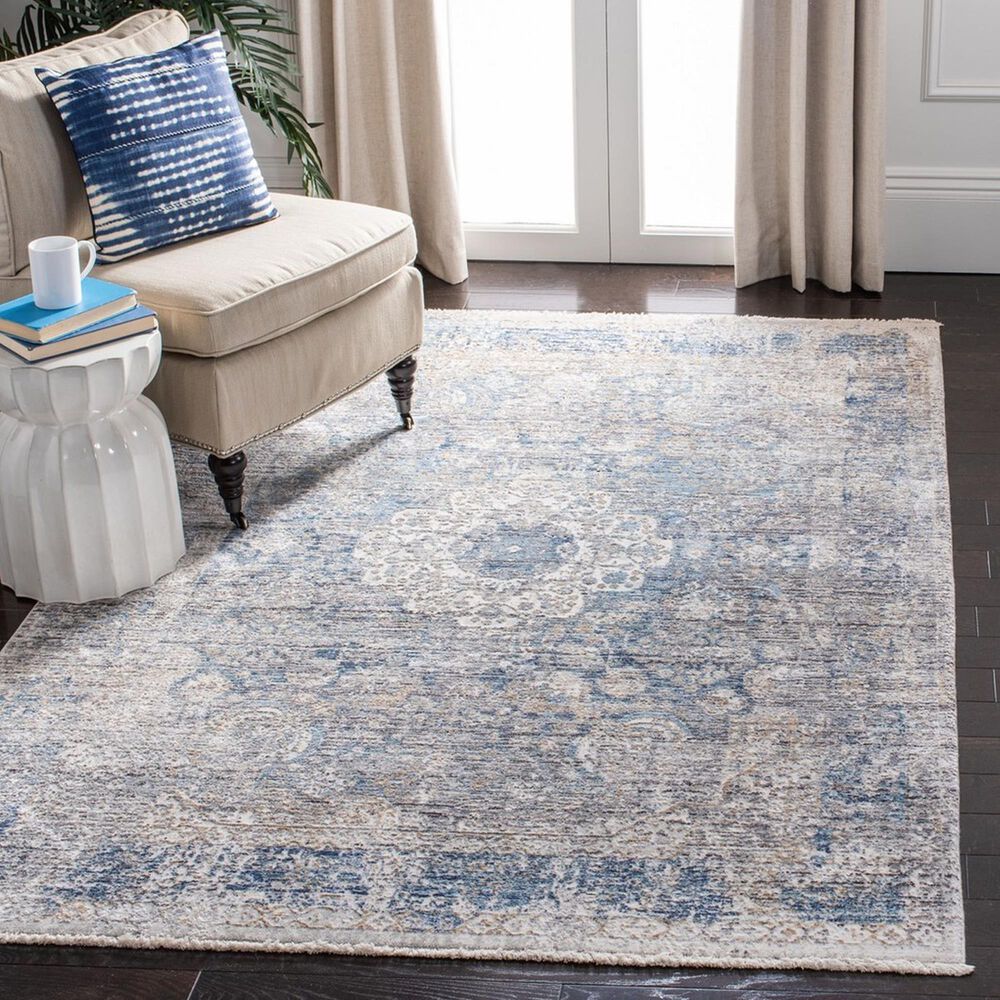Safavieh Dream DRM410K 5&#39; x 8&#39; Grey and Blue Area Rug, , large