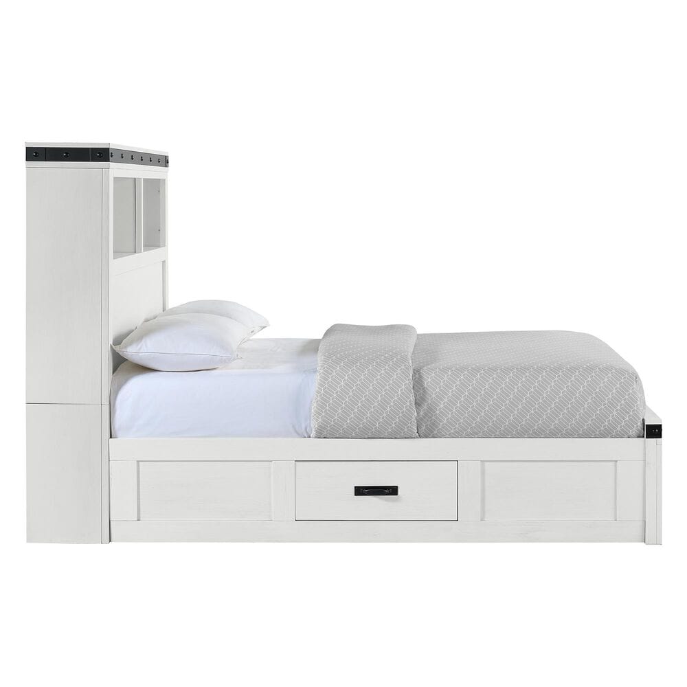 Mayberry Hill Wade 4-Piece Full Storage Bedroom Set in White and Black, , large