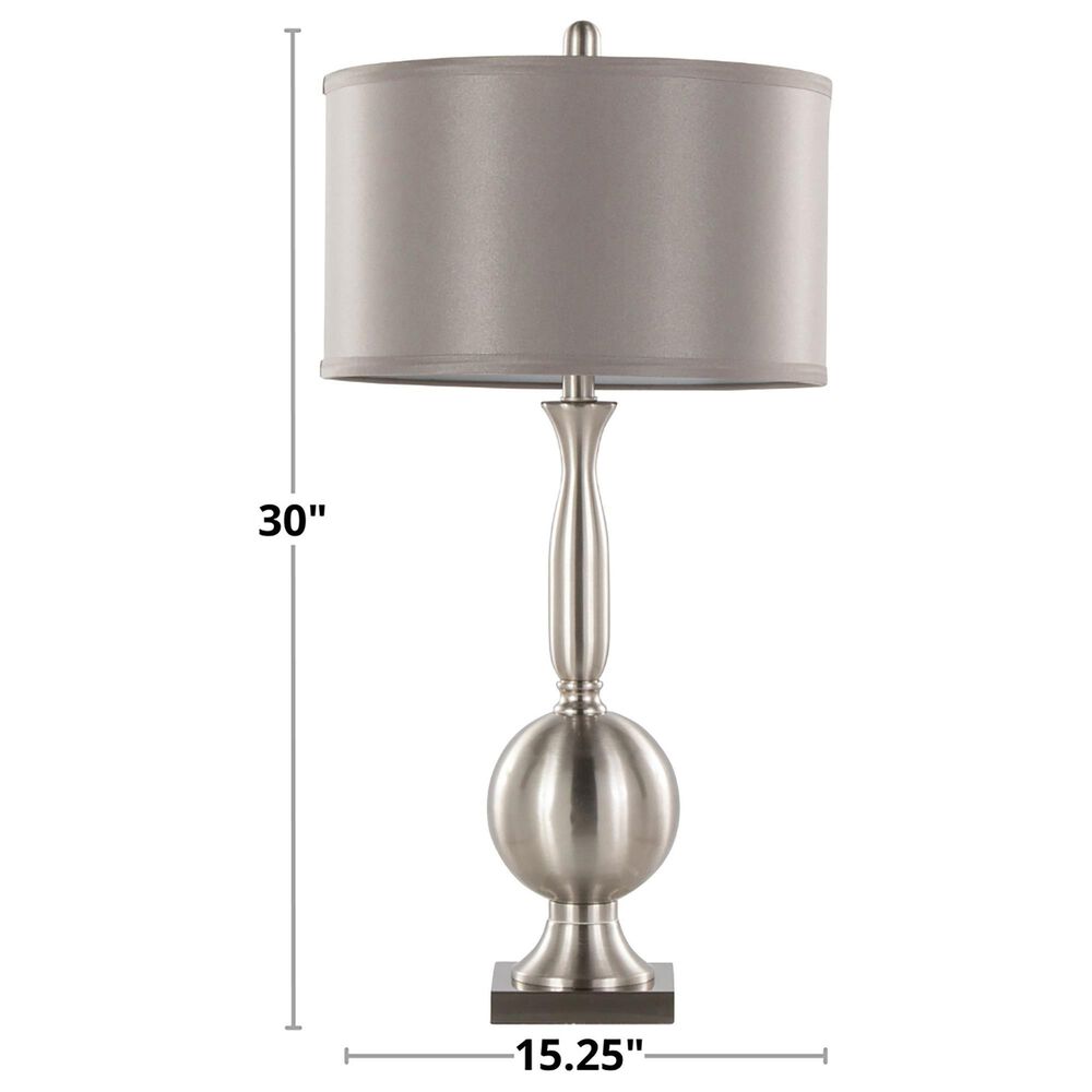 LumiSource Joan Metal Table Lamp in Brushed Nickel (Set of 2), , large
