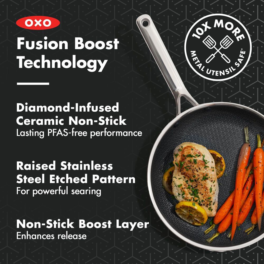 Green Pan Trident Hybrid 10" Nonstick Open Frypan in Stainless Steel, , large