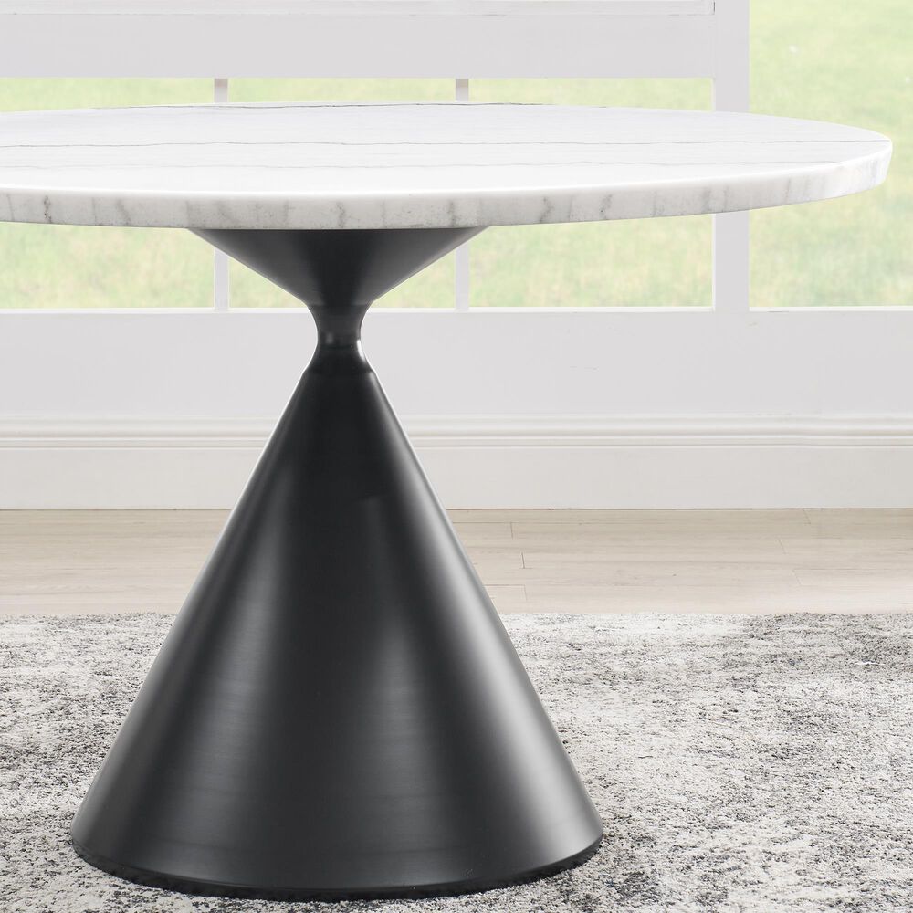Steve Silver Conrad Pedestal Dining Table and 4 Dining Side Chairs, , large