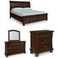 Millenium Porter 4-Piece King Storage Bedroom Set in Rustic Brown, , large