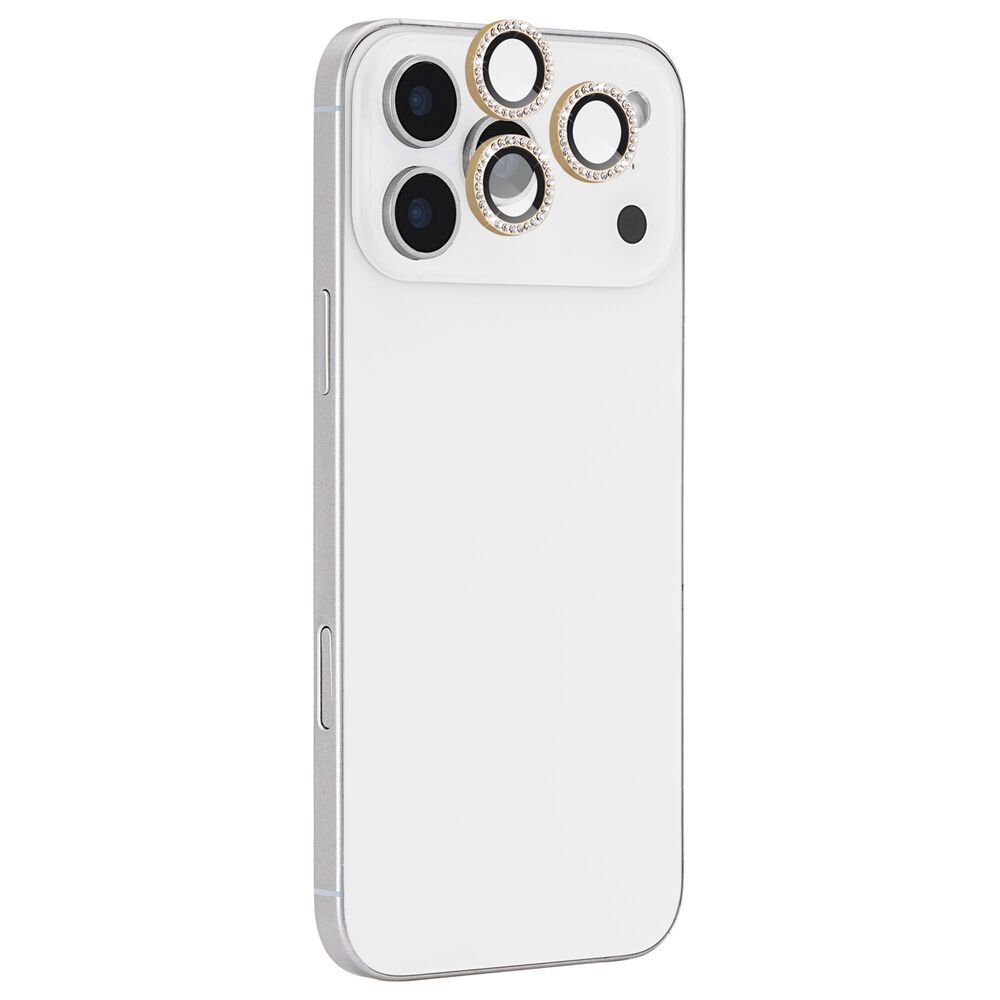 Kate Spade Aluminum Ring Camera Lens Glass Protector for Apple iPhone 17 Pro/17 Pro Max Set in Stone Gold, , large