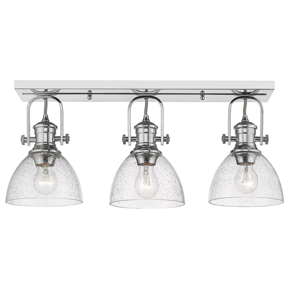 Golden Lighting Hines 3-Light Semi-Flush in Chrome, , large